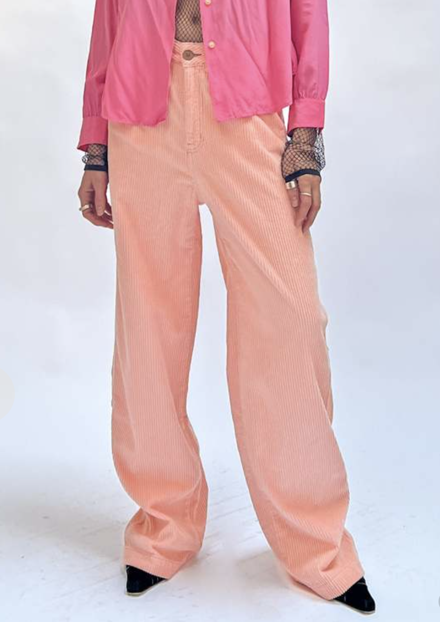 Mundaka Corduroy Pants in Pink — CARY LANE